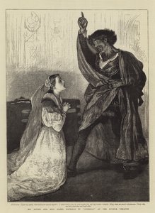 Mr. Irving en Miss Isabel Bateman in Othello in het Lyceum Theatre door William Small